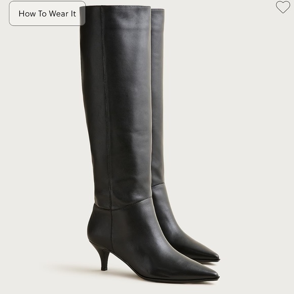 J. Crew Shoes - Nwob j crew black New Stevie knee-high boots in leather